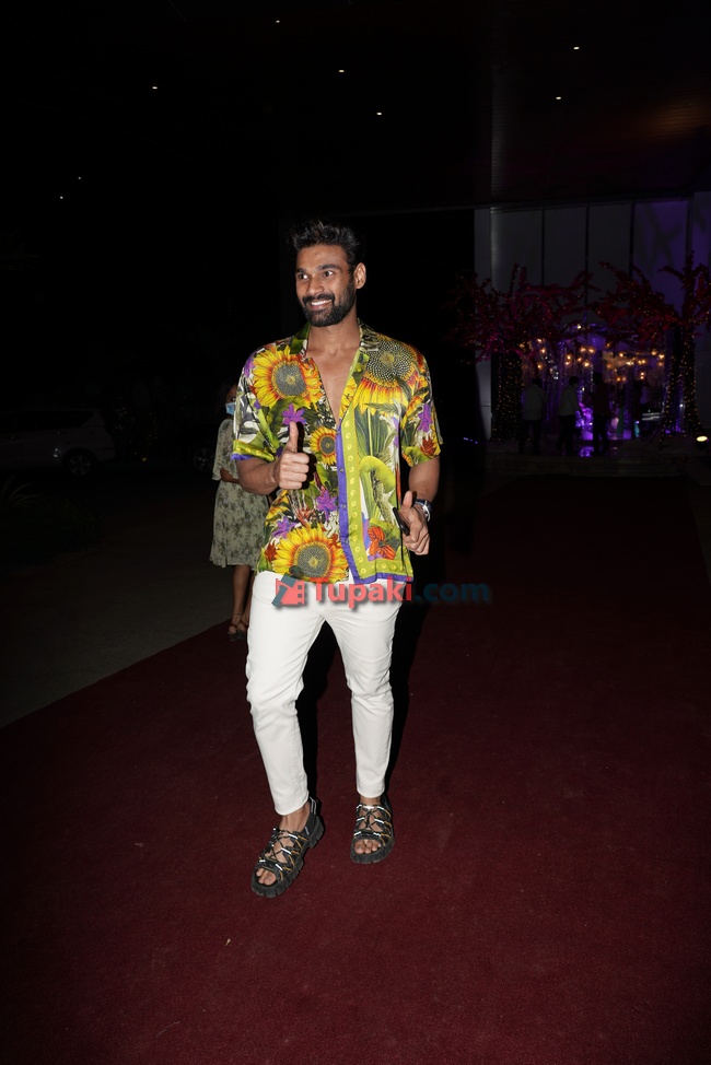 Bellam Konda Srinivas and Producer Chinna Babu Papped at Party in Hyderabad Bellam Konda Srinivas and Producer Chinna Babu Papped at Party in Hyderabad